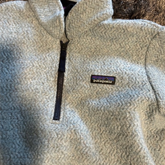 Patagonia Women’s Medium Blue Fleece Quarter Zip Sweater - Picture 2 of 6